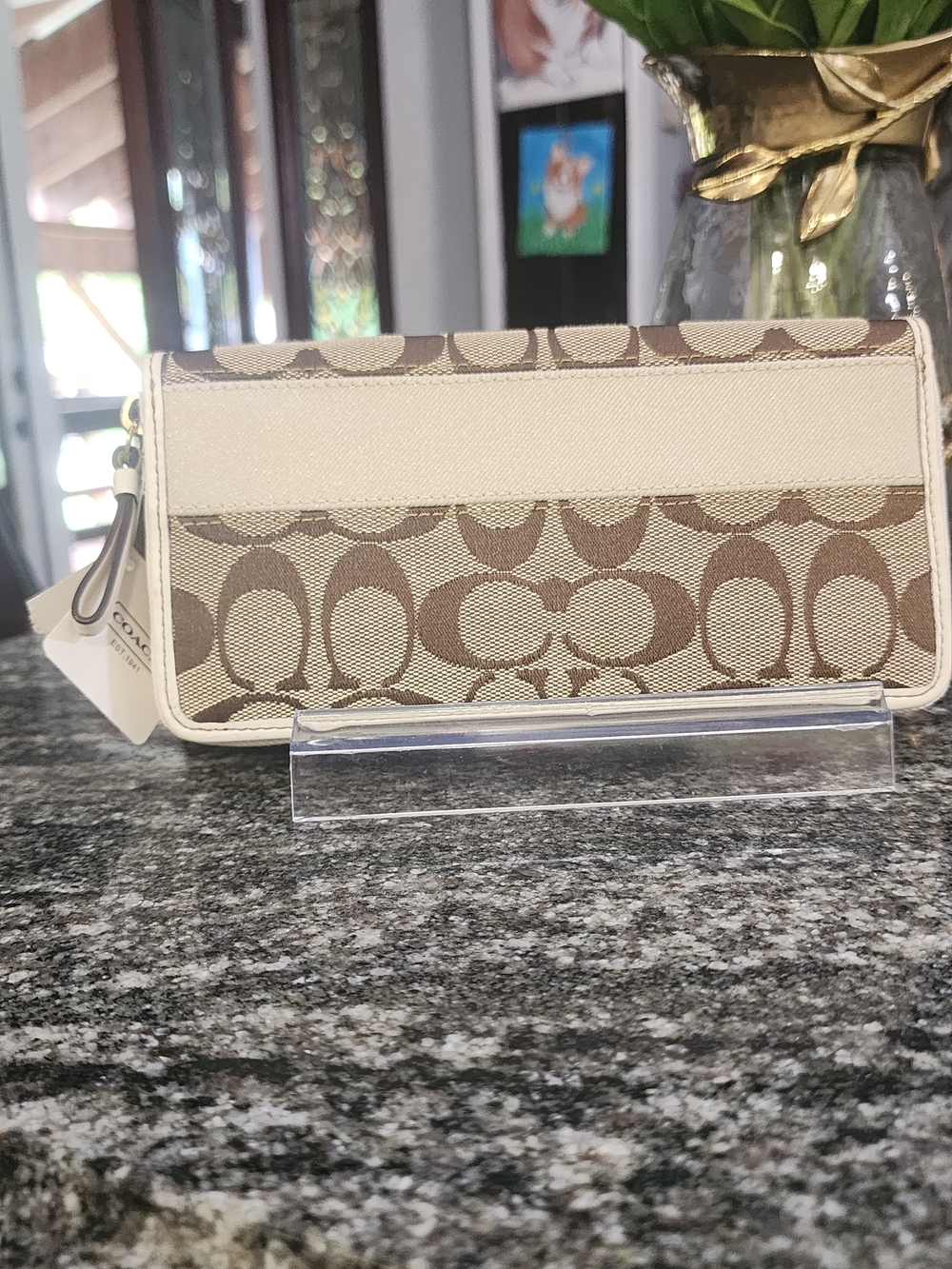 Coach Legacy Signature Canvas Continental Wallet- F40753 - Picture 4 of 13